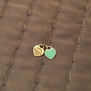 Tiffany & Co. mini double heart necklace